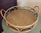 Ronde metalen Dienblad - Rotan look, Ophalen, Zo goed als nieuw, Rond, Metaal