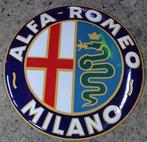 Alfa Romeo milano emaillen decoratie bord en andere borden, Verzamelen, Reclamebord, Ophalen of Verzenden, Zo goed als nieuw