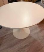 Witte ronde eet tafel, Rond, Zo goed als nieuw, Minder dan 50 cm, 50 tot 100 cm