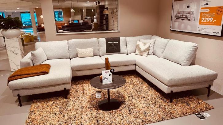 Montel Dali Hoekbank "U", Huis en Inrichting, Banken | Complete zithoeken, Nieuw, Stof, Ophalen