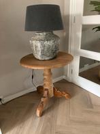 Houten Bijzettafel met Lamp, Ophalen