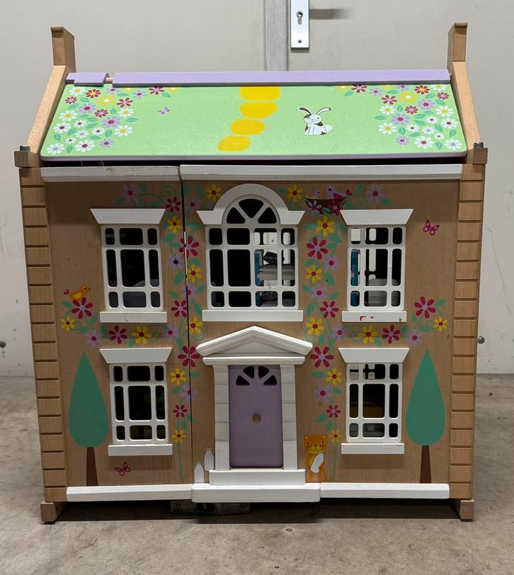 Sint tip: Tidlo poppenhuis inc inrichting en poppen, Kinderen en Baby's, Speelgoed | Poppenhuizen, Zo goed als nieuw, Poppenhuis