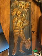Vintage koperen ridder schilderij, Antiek en Kunst, Ophalen