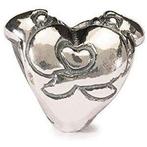 Trollbead zilver omarmen hart, 1 bedel, Ophalen of Verzenden, Zo goed als nieuw, Zilver