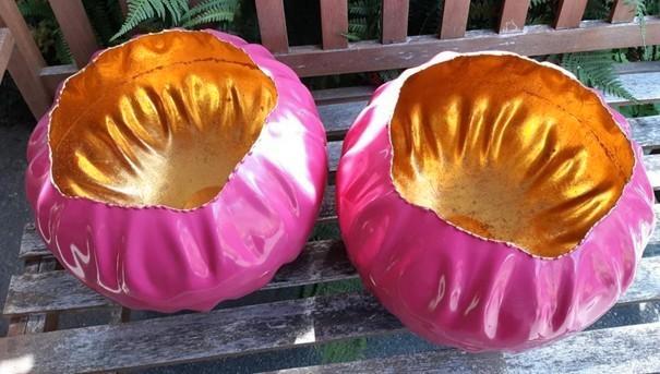 Marakesh, Daan Kromhout Design, pot, fuchsia goudkleurig, Huis en Inrichting, Woonaccessoires | Vazen, Zo goed als nieuw, Overige kleuren