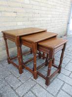 3 Set eiken tafels bijzettafels, Antiek en Kunst, Antiek | Meubels | Tafels, Ophalen