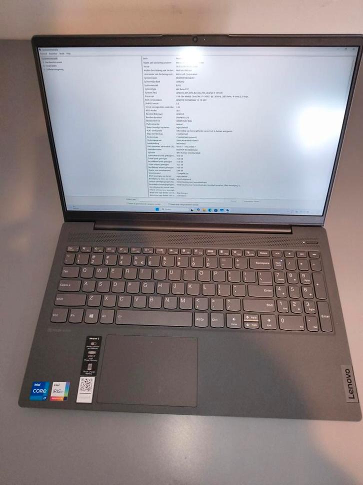 Lenovo IdeaPad 5 - i7 11e Gen, 16GB, 512GB SSD, Computers en Software, Windows Laptops, Zo goed als nieuw, 15 inch, SSD, 2 tot 3 Ghz