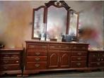 kast / dressoir, vintage, massief hout + spiegel, Ophalen, Gebruikt, 150 tot 200 cm, Vintage