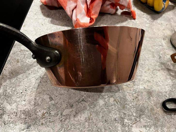 Mauviel 1830 Koperen sauspan met RVS Binnenkant, Huis en Inrichting, Keuken | Potten en Pannen, Gebruikt, Overige typen, Overige materialen