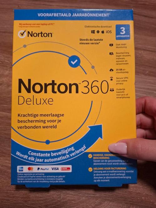 Norton 360 Deluxe  MOET WEG! €5, Computers en Software, Antivirus- en Beveiligingssoftware, Nieuw, Windows, Android, iOS, Ophalen