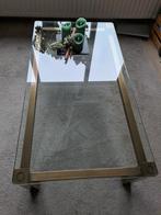 Salontafel van glas, glazen tafel L130 , B 70, H 40, Huis en Inrichting, Tafels | Salontafels, Ophalen, Gebruikt, 100 tot 150 cm