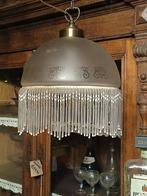 Vintage Glazen Hanglamp met Kralen, Huis en Inrichting, Lampen | Hanglampen, Ophalen of Verzenden