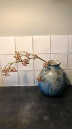 Mooie handgemaakte keramieken vaas, uniek geglazuurd, Ophalen, Overige kleuren, Aardewerk of Porselein, Zo goed als nieuw