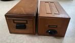 Vintage archief bakken, Huis en Inrichting, Kasten | Roldeurkasten en Archiefkasten, Minder dan 50 cm, Gebruikt, Ophalen of Verzenden