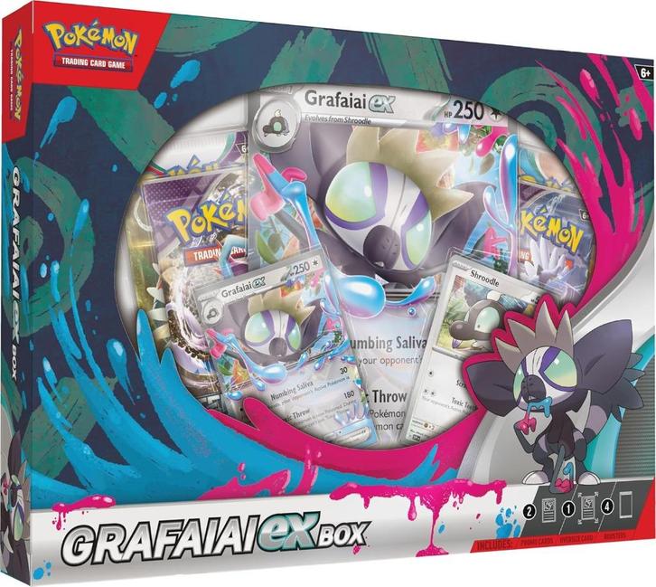 Pokémon Grafaiai EX Collection Box, Hobby en Vrije tijd, Verzamelkaartspellen | Pokémon, Nieuw, Boosterbox, Foil, Ophalen of Verzenden