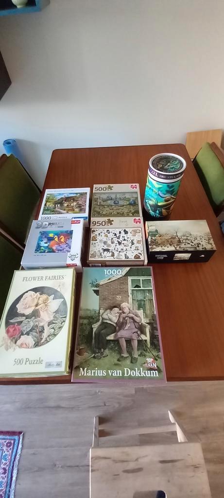 Acht mooie puzzels, Hobby en Vrije tijd, Denksport en Puzzels, Gebruikt, Legpuzzel, 500 t/m 1500 stukjes, Ophalen of Verzenden