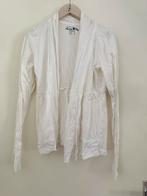 Dames katoenen vest met peplum wit tricot knit trui maat S, Ophalen of Verzenden, Zo goed als nieuw, Maat 36 (S), Blauw