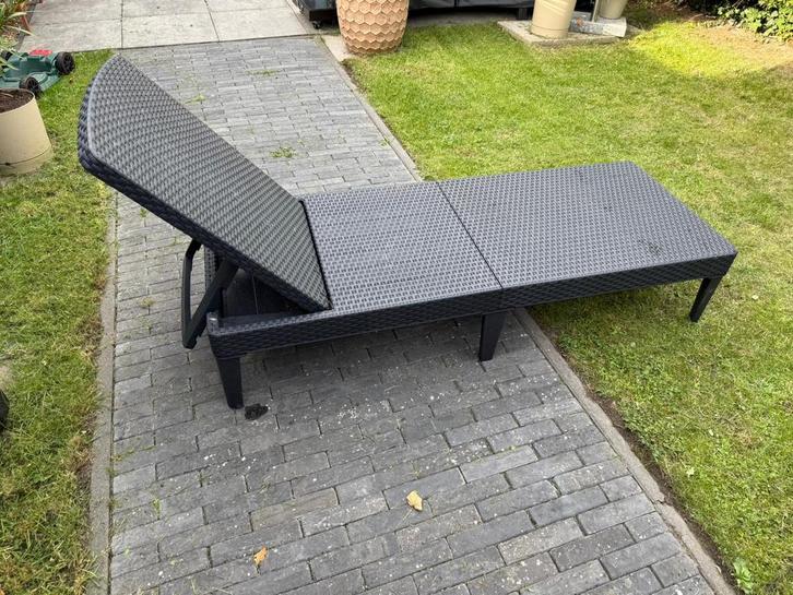 Ligbedden 2x, Tuin en Terras, Ligbedden, Gebruikt, Kunststof, Ophalen