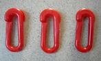 Verbindings-Schakel tbv afzetketting 6 mm, rood. Aantal 3x., Ophalen of Verzenden, Zo goed als nieuw