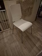 IKEA Gilbert witte stoel met metalen poten. 1 of 2 kan!, Wit, Ophalen of Verzenden, Zo goed als nieuw, Metaal