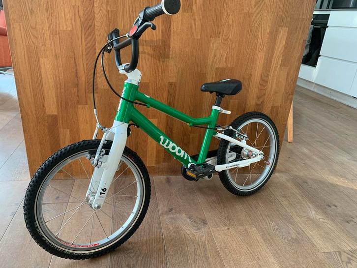 Woom 3 kinderfiets (16 inch) lichtgewicht groen, Fietsen en Brommers, Fietsen | Kinderfietsjes, Zo goed als nieuw, 16 tot 20 inch