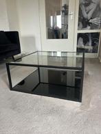 Glazen salontafel, Huis en Inrichting, Ophalen, Gebruikt, 100 tot 150 cm, 50 tot 100 cm