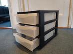 Tontarelli ladeblokje zwart, 3 lades, Zo goed als nieuw, 3 of 4 laden, Minder dan 100 cm, 25 tot 50 cm
