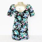 Mooie Bloemen Top 501 (S) - 501 € 15,-, Overige kleuren, Ophalen of Verzenden, Zo goed als nieuw, Korte mouw