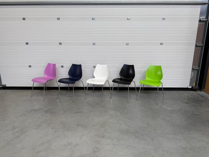 14X Kartell Maui stoelen, Huis en Inrichting, Stoelen, Gebruikt, Vijf, Zes of meer stoelen, Kunststof, Metaal, Overige kleuren