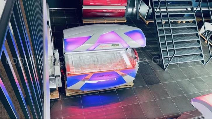 Ergoline Prestige LIGHTVISION SPECTRA OCCASION, Witgoed en Apparatuur, Zonnebanken en Gezichtsbruiners, Zo goed als nieuw, Zonnebank dubbelzijdig