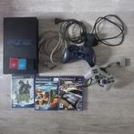 Playstation 2  + draadloze controler + 3 games, Gebruikt, Overige genres, 1 speler, Ophalen of Verzenden