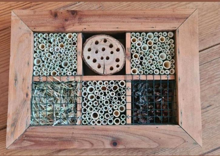 Insectenhotel, bijenhotel, model "schilderij", Tuin en Terras, Tuinwanddecoratie, Nieuw, Ophalen of Verzenden