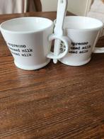Twee capuccino mokken Riviera Maison, Huis en Inrichting, Keuken | Servies, Ophalen of Verzenden, Zo goed als nieuw, Overige stijlen