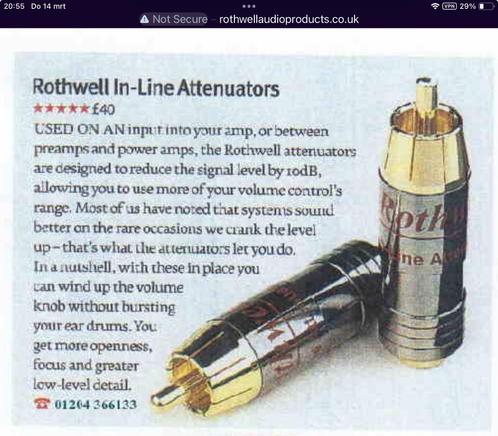 Rothwell Attenuators signaalverzwakkers -10 dB, Audio, Tv en Foto, Overige Audio, Tv en Foto, Zo goed als nieuw, Ophalen of Verzenden
