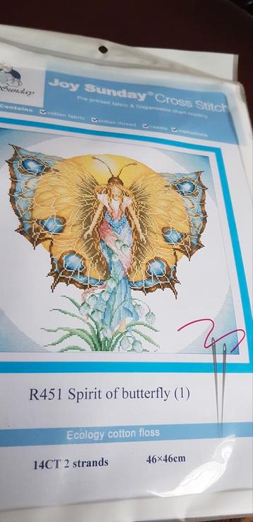 Joy Sunday Borduurpakket - Spirit of Butterfly - Nieuw beschikbaar voor biedingen