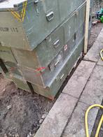 Oude militaire tentkisten - decoratie, Ophalen, Gebruikt, 25 tot 50 cm, Overige typen