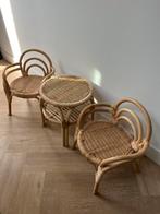 Rotan kinderstoeltjes en tafel, Ophalen, Zo goed als nieuw, Overige typen