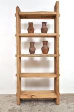 Oude Elmwood kast boekenkast roomdivider rek STOER, Ophalen of Verzenden, Gebruikt