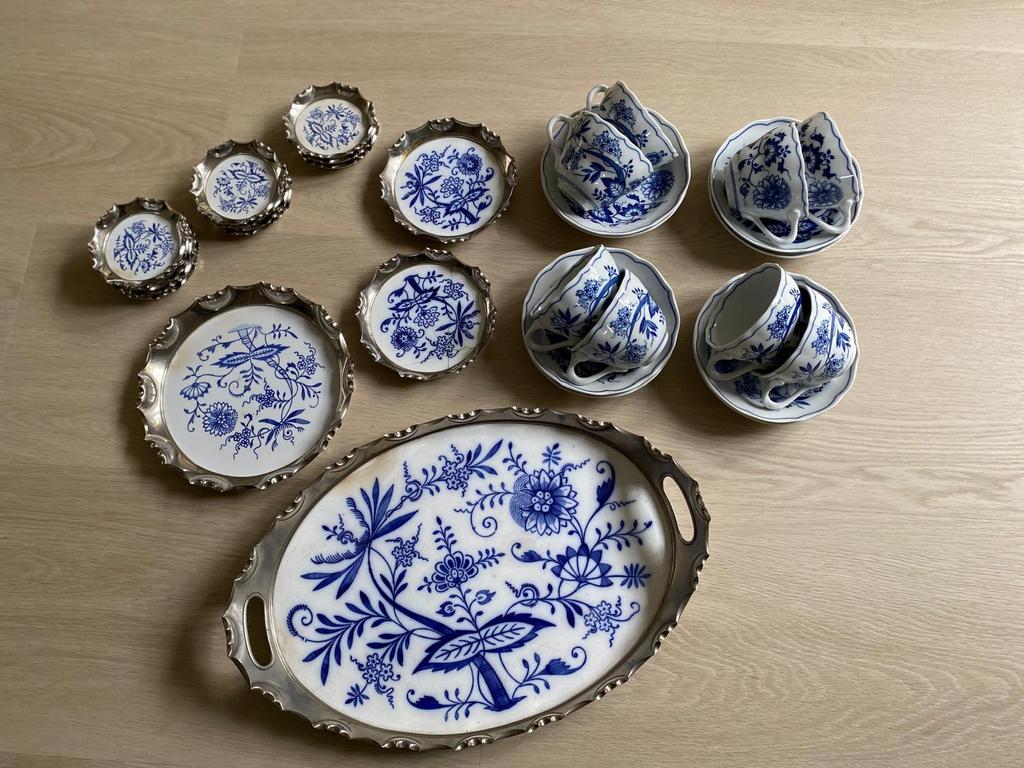 Antiek serviesgoed Hutschenreuther, Zwiebelmuster, Ophalen of Verzenden