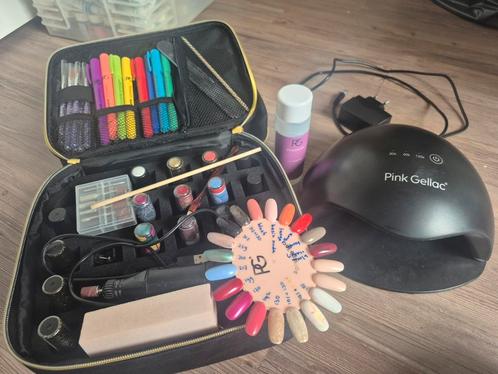 Pink gellac set, gellak incl. markers, elektrische vijl, etc, Sieraden, Tassen en Uiterlijk, Uiterlijk | Cosmetica en Make-up