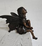 Bronzen beeld/ ZITTEND ELFJE /FEE / ENGEL, Ophalen of Verzenden