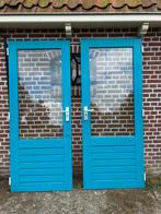 Hardhouten achterdeuren 82,3x201,5cm., Doe-het-zelf en Verbouw, Deuren en Horren, Ophalen, Gebruikt, 80 tot 100 cm, Buitendeur