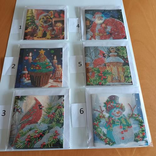 Diamond painting kerstkaarten, Hobby en Vrije tijd, Kaarten | Zelfgemaakt, Nieuw, Kerst, Ophalen