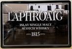 Laphroaig Islay Whiskey relief reclamebord van metaal deco