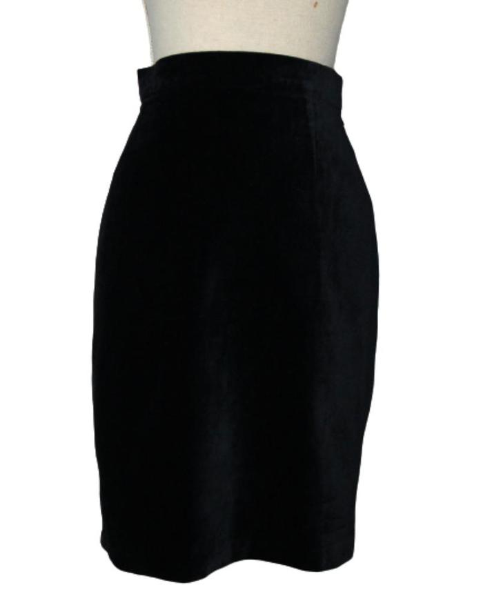 Vera Mont fluwelen rokje, rok, zwart, Mt. 40 / M, Kleding | Dames, Rokken, Zo goed als nieuw, Maat 38/40 (M), Zwart, Knielengte