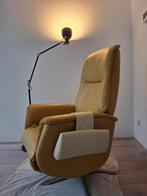 Volledig leren draaibare Relaxfauteuil - Relaxstoel, Huis en Inrichting, Fauteuils, Ophalen, Gebruikt, 75 tot 100 cm, Modern
