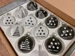 Kerstballen doorzichtig glas / zwart wit, Diversen, Kerst, Ophalen, Zo goed als nieuw