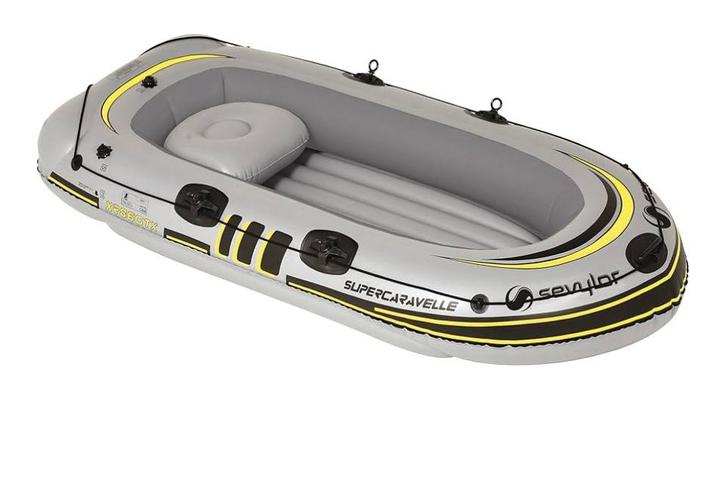 Nieuw Sevylor Supercaravelle XR86GTX‑7 3‑persoons rubberboot, Kinderen en Baby's, Speelgoed | Buiten | Opblaasfiguren, Nieuw, Ophalen