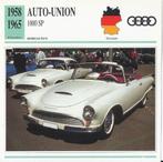 Ma790 autokaart auto union 1000 sp ( 1958 - 1965 ), Ophalen of Verzenden, Zo goed als nieuw, Auto's