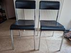 2 eetkamerstoelen, Ophalen, Gebruikt, Zwart, Kunststof